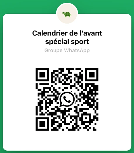 Code QR du groupe WhatsApp « Calendrier de l'avent spécial sport »